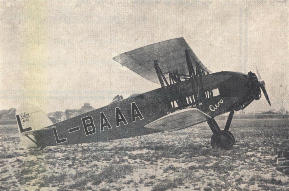 1. vyrobený kus AERO A-23 s motorem Walter-Jupiter 420 ks. Kopie: Časopis Letectví, ročník IX, č.2, str 14, únor 1929